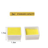 Pot de peinture en plastique blanc pour aquarelle, design rond, boîte vide, outils de dessin, pour peinture à l'huile, 1 pièce
