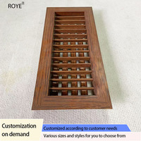 Grille de sortie d'air à grain de bois étendue personnalisée en alliage d'aluminium ABS registres de type ligne de garde-robe pour la climatisation de bureau