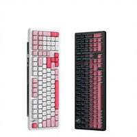 Clavier mécanique sans fil K98 tri-mode, personnalisable, échangeable à chaud, étanche, pour jeux e-sport, RVB tricolore, impression latérale