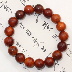 Red Sandalwood <b>Bracelet</b> 12mm 17 Beads Buddhist Prayer Beads Unisex Jewelry Round Ball Shape Collectible Wooden <b>String</b> - Product Image 2