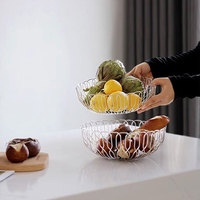 Paniers à fruits, paniers à légumes, paniers à pain en acier inoxydable 304 pour usage commercial, hôtel, restaurant ou domestique, argent