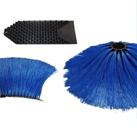 Brosse à rouleaux industrielle pour machine de lavage de trains, brosse à poils en nylon 450 550 600 mm pour le nettoyage extérieur des bus et des voitures