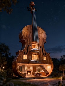 Capsule spatiale de forme unique, maison mobile profilée en forme de <span class=keywords><strong>guitare</strong></span>, structure en acier galvanisé à chaud avec double isolation, conception robuste - Product Image 3