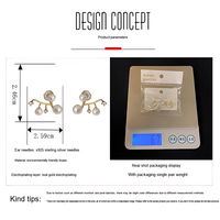 Boucles d'oreilles pendantes en laiton avec perles pour femme, hypoallergéniques, élégantes et minimalistes