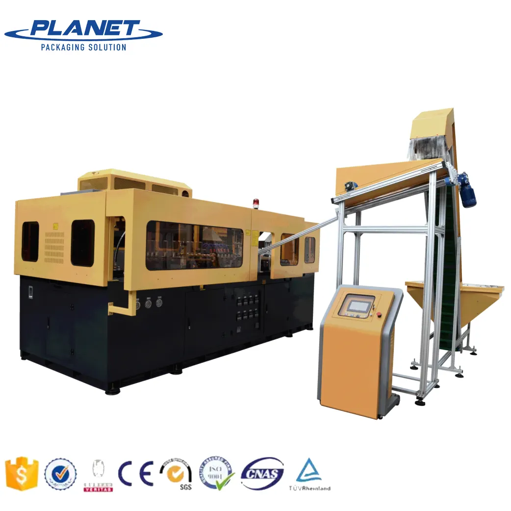 Planeet Machine 4-Cavity 6000bph 600Ml Plastic Volautomatische Pet Waterfles Maken Blaasblaasgietmachine Goede Prijs