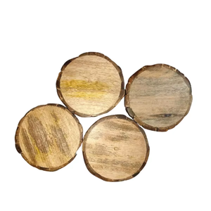 Plateau décoratif rond en bois naturel écologique avec boucle pour un rangement élégant sur la table et un cadeau réfléchi pour toute pièce - Product Image 5