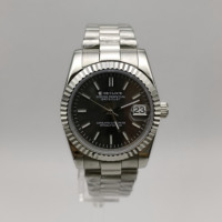 Montre automatique mécanique avec boîtier en acier inoxydable de 36 mm/39 mm, mouvement mécanique NH35, étanche 5 BAR, montre mécanique personnalisée