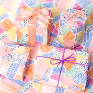 Bloc de coup de pinceau d'anniversaire papier enduit audacieux festif - Product Image 2