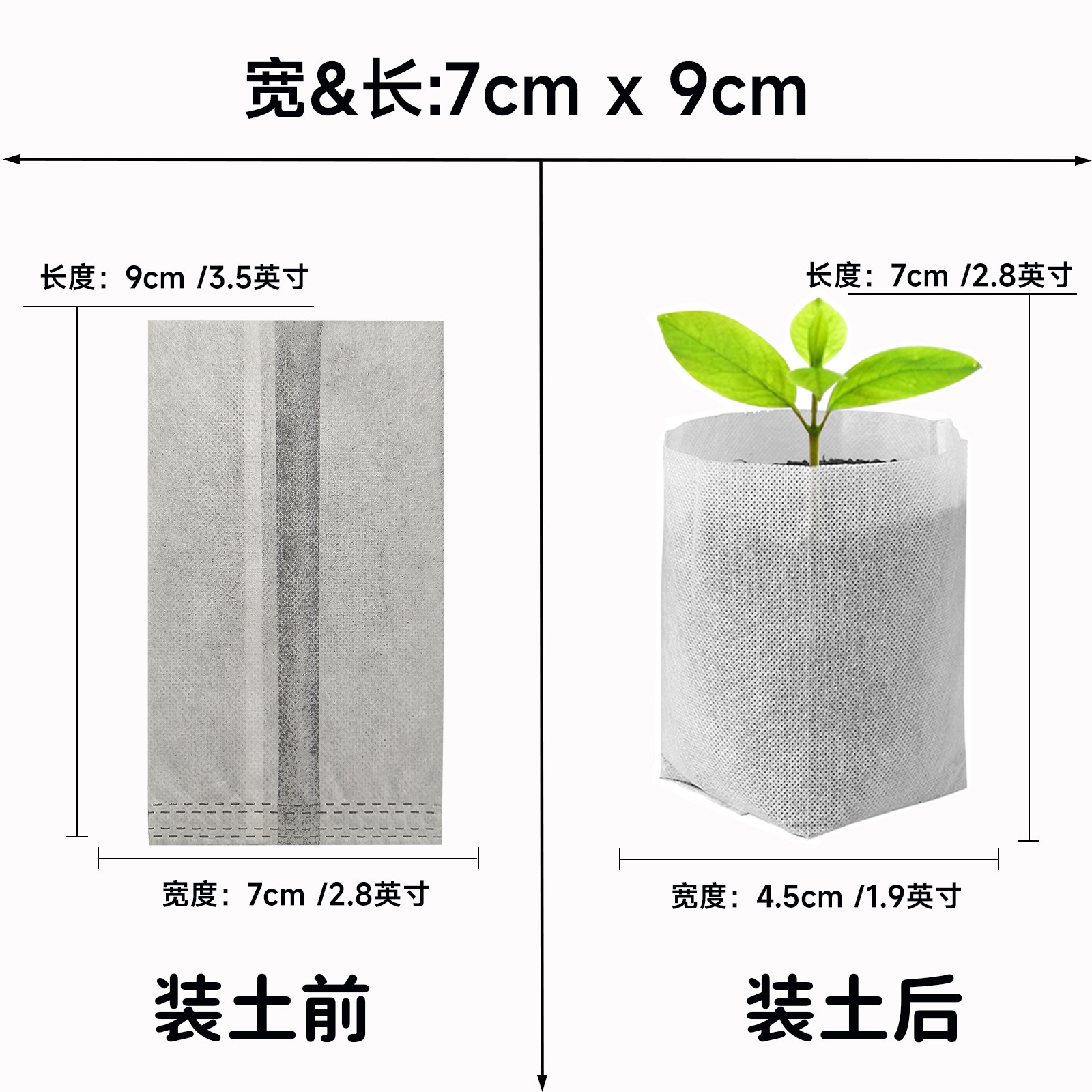 Blanc - 7 cm * 9 cm