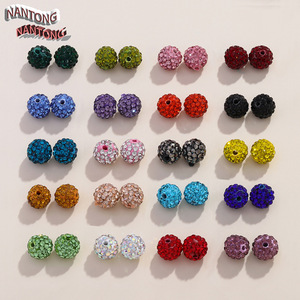 ลูกปัดคริสตัลทรงกลมขนาด 10 มม. จากหนานทง สีสันสดใส รูเจาะทะลุ สำหรับงาน DIY เครื่องประดับ สายคล้องโทรศัพท์ สร้อยข้อมือ และตัวคั่น - Product Image 1