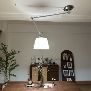 โคมไฟแขวนเพดานแบบแขนแกว่ง Tolomeo พร้อมโคมไฟสีน้ำตาลขี้ผึ้ง ไฟ LED ปรับทิศทางได้ สำหรับตกแต่งบ้าน - Product Image 4