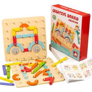 Puzzle en bois Montessori DIY pour garçons et filles - Product Image 2