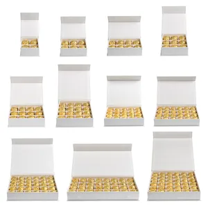 Vente en gros de boîtes d'emballage de bonbons au chocolat blanc avec séparateur pour 4 6 8 9 12 16 20 24 chocolats personnalisés avec votre logo
