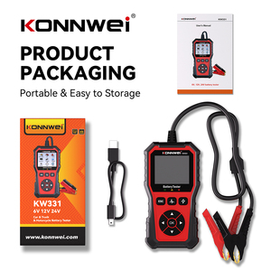 Outils de diagnostic automobile universels KW331, testeur de batterie de <span class=keywords><strong>voiture</strong></span> 12v 24v 6v, testeur de capacité de batterie pour <span class=keywords><strong>voiture</strong></span>, moto, camion - Product Image 6