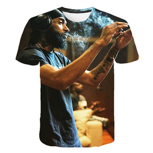 Camiseta 3D de Nipsey Hussle, <span class=keywords><strong>Camisetas</strong></span> de Alta Calidad para Hombre, Ropa Hip Hop, Top Cómodo, <span class=keywords><strong>Camisetas</strong></span> Estampadas de Manga Corta en Oferta - Product Image 2