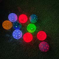 Ventes flash - Balles de pickleball lumineuses LED - Balles de pickleball qui brillent dans le noir - 74 mm - Balles de pickleball d'extérieur