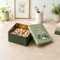 Boîte en fer blanc carrée personnalisée pour biscuits, bonbons, chocolats, gâteaux – Contenant d'emballage alimentaire en métal imprimé sur mesure, vente en gros, en vrac