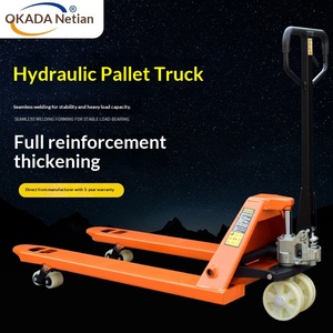 Truk Pengangkut Forklift Manual Baru yang Dapat Disesuaikan, Truk Pengangkut Pallet Hidrolik Jangkauan Tinggi 2 Ton 3 Ton Model Tebal dan Tahan Lama - Product Image 3