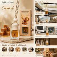 Diffuseur d'huiles essentielles pour voiture, flacon en verre de 8 ml avec bouchon en bois, parfum longue durée, fragrance naturelle pour voiture