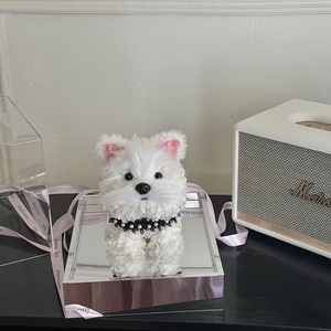 Corte perro regalo del Día de San Valentín fresco inmortal eterno eternidad Rosa caja acrílica para siempre seca Flor de hortensia preservada - Product Image 1