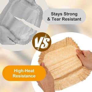 Papier de cuisson jetable pour friteuse à air, 100 pièces, antiadhésif, résistant à l'huile - Product Image 4