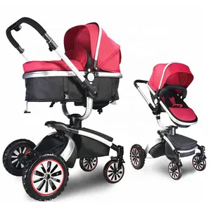 欧洲豪华婴儿车3合1易于使用的高景观新生儿婴儿车3合1 360度旋转婴儿推车