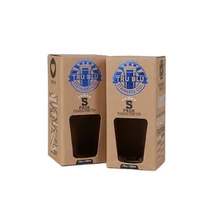 Kraft Package Eco Friendly Custom Logo Printed Kraft Paper Coffee Mug Shipping Boxes Drinkware Cups Packaging Box