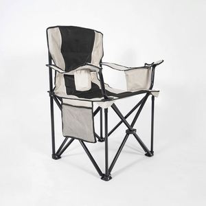 <b>Padded</b> Oversized Metal Oxford Camping <b>Chair</b> Heavy Duty <b>Folding</b> Portable Lawn <b>Chair</b> with Cooler Bag - Product Image 4