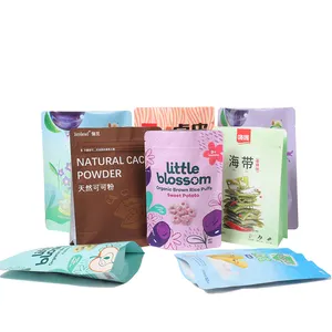 Self-Sealing Stand-Up Locking Wheel Customized Dried Food Packaging Bags Plastic Laminating Nuts and Dried Fruits Vacuum Bags