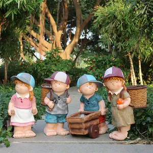 Outdoor Garden Cute Cartoon Character Ornaments Garden Flower Jar Decoration Scenic Spot Creative Flower Pots