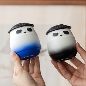 <span class=keywords><strong>Panda</strong></span> gốm trà Canister dễ thương Gấu Trúc lưu trữ <span class=keywords><strong>Jar</strong></span> chống ẩm kín thô gốm nồi nhỏ trà động vật tro urn <span class=keywords><strong>Jar</strong></span> - Product Image 4