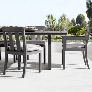 Ensemble de chaises de salle à manger en aluminium thermolaqué, résistantes à l'eau, pour l'extérieur, le jardin, les restaurants et les hôtels - Product Image 1