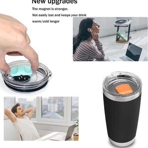 Tapa Magnética Deslizante para Vaso <span class=keywords><strong>Yeti</strong></span> de 20oz/30oz, Material AS, Tapa Magnética con Pestaña de Empuje, Accesorio de Repuesto a Granel - Product Image 4