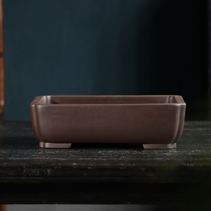 Maceta Rectangular de Zisha para Bonsái, Grande, Biselada, Estilo Chino, para Escritorio - Product Image 1