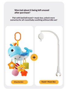 Plush Stroller Hanging <strong>Toy</strong> Bed Bell Rattle Baby <strong>Pushchair</strong> Soothing Car-Mounted &amp; Car Seat Wind Chime DP7970004 - Product Image 3