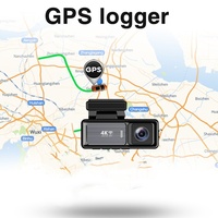 4K 3.2 Inch Dual Lensa Depan dan Belakang MINI Car Black Box Car Video Dvr Dash Cam Dengan Wifi GPS FHD Night Vision Auto Elektronik
