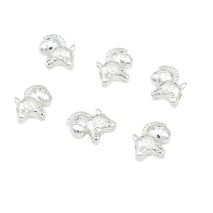 Cuentas espaciadoras de caballo del zodíaco, chapadas en oro de 18k y plata sobre cobre, accesorios de joyería para pulseras y collares DIY - Product Image 5