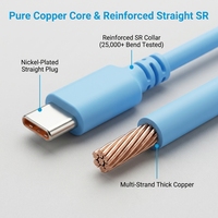 Kabel pengisi daya cepat untuk ponsel, kabel USB usb-a male ke tipe-c male