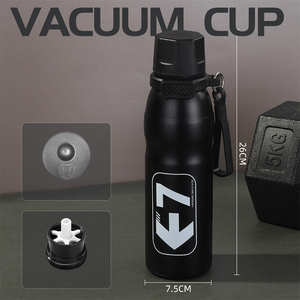 Termos olahraga portabel, termos Stainless Steel untuk olahraga luar ruangan, pendakian gunung, bersepeda, sedotan, olahraga - Product Image 5