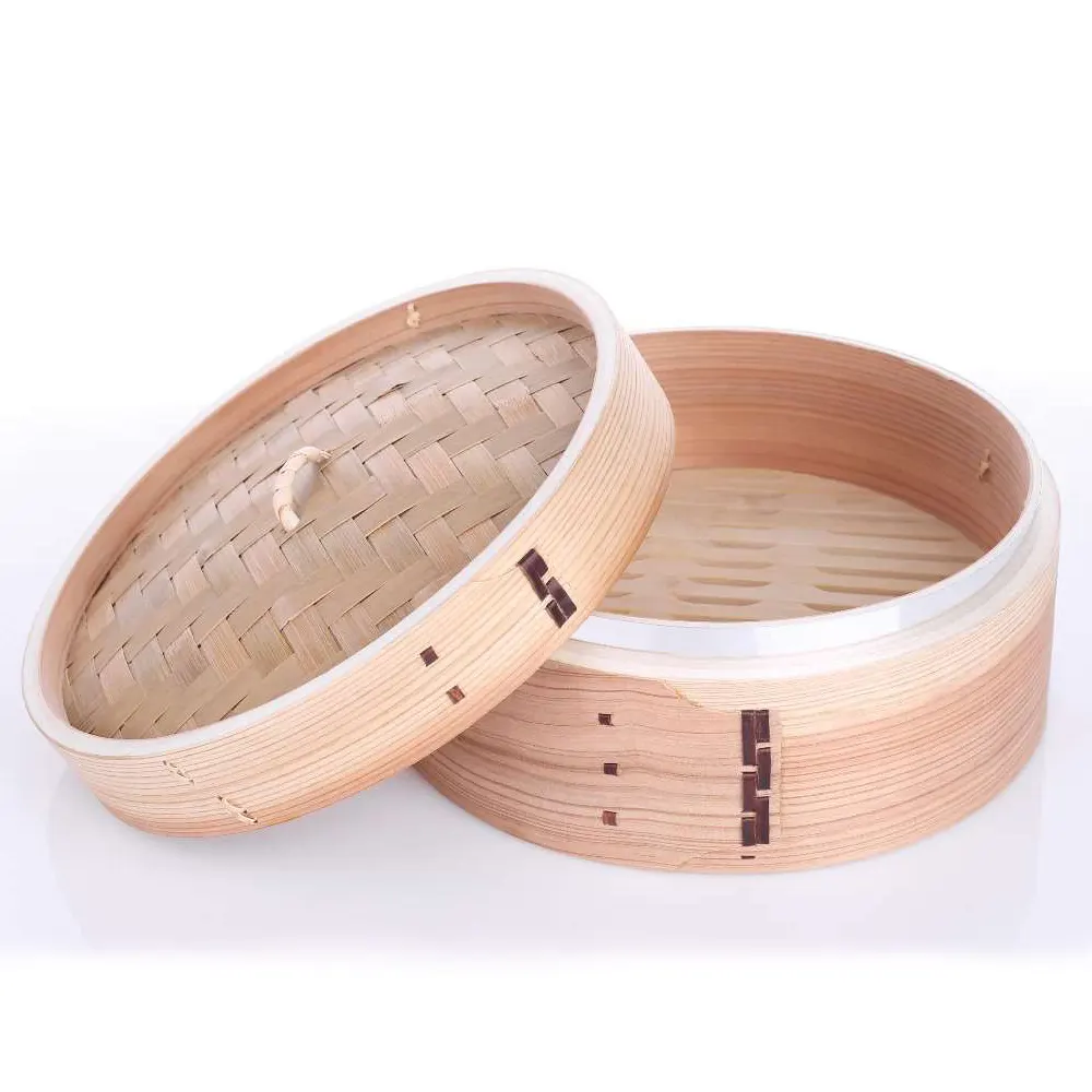 Eco-friendly Insect-resistant Natural Food Grade Bamboo Steamer Basket