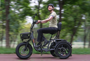 Lagerbestand Großhandel Klappbares Elektro-Dreirad 4,0 Zoll Fatbike 3-Rad Elektro-Lastenfahrrad Fatbike-Trike für Erwachsene - Product Image 4