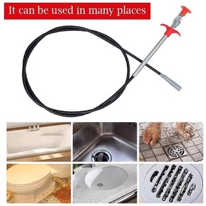 Herramienta de Desatasco de Tuberías de Acero Ecológica de 60 cm, Desatascador de Drenaje, Varillas de Limpieza, Herramienta para Eliminar Obstrucciones, Herramientas de Limpieza para el Hogar - Product Image 3