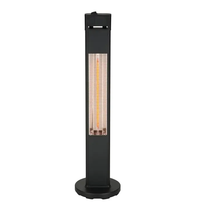 Hot Sell Portable Floor Free Standing Patio Heater 1600W Carbon Fibre Heating Element IP55 Outdoor Heaters Electrical Heater