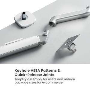 Support d'<span class=keywords><strong>écran</strong></span> de bureau VESA de 17 à 32 pouces Support d'<span class=keywords><strong>ordinateur</strong></span> Support mince entièrement réglable <span class=keywords><strong>Bras</strong></span> de support de moniteur assisté par ressort - Product Image 3