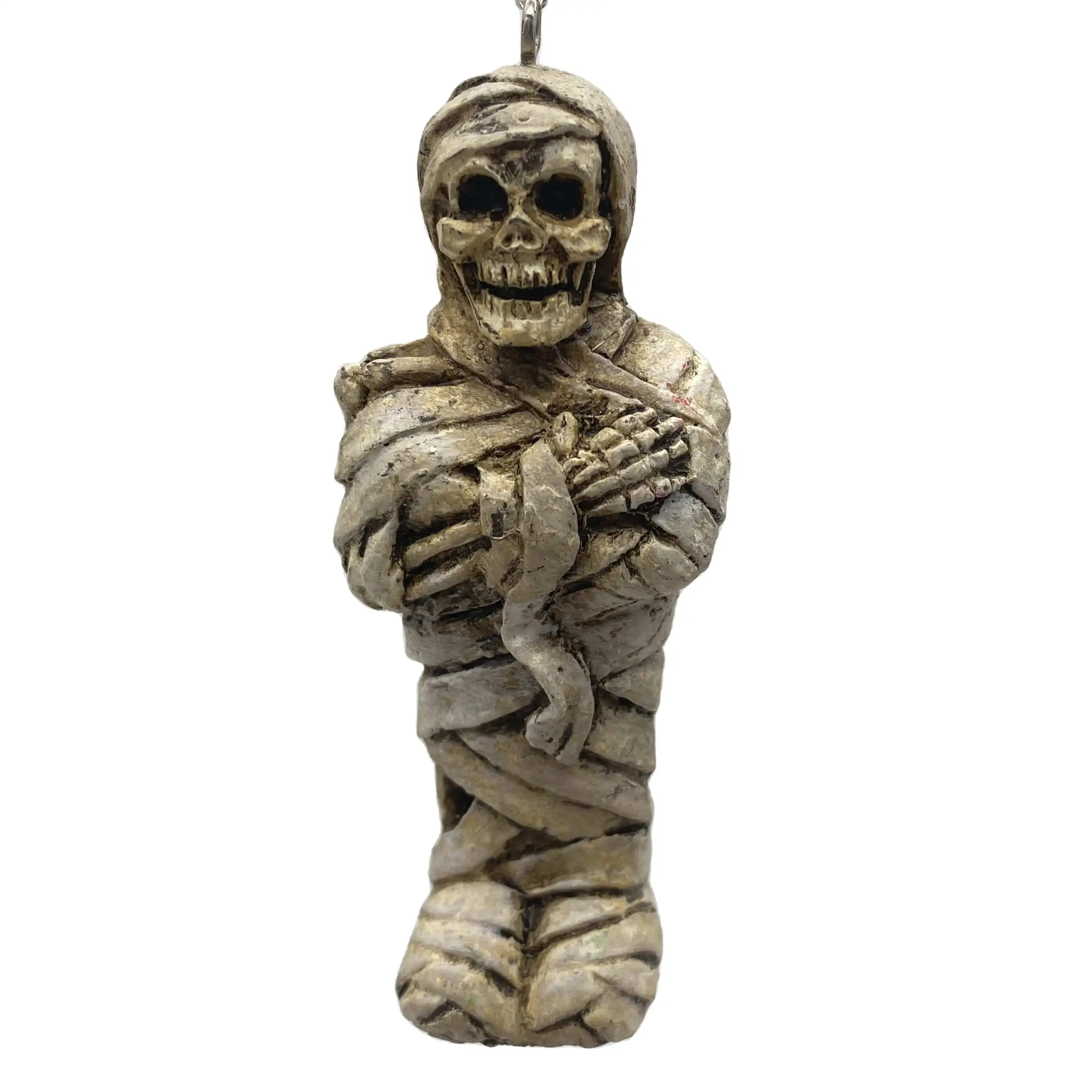 Ornamenti all'ingrosso di Halloween del mestiere della resina della statua dei teschi del pipistrello della mummia dell'orso Horror della testa di zucca all'ingrosso della fabbrica