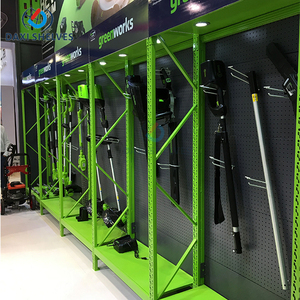 Expositor de herramientas de metal perforado verde con postes, de alta calidad, para venta en mercado y tienda - Product Image 1