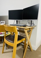 Bureau pliable moderne en contreplaqué pour salon et bureau, design simple, mobilier commercial