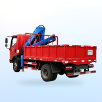Grue compacte articulée SQ100ZB2+1 avec moteur, pompe et engrenages, capacité de levage de 3000 kg, hauteur de levage de 12 m, montée sur camion pour machines d'entrepôt