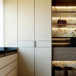 Cửa tủ quần áo trượt kính thiết kế tùy chỉnh cao cấp, phòng thay đồ lớn, tủ đựng đồ cho phòng ngủ, khách sạn hoặc biệt thự - Product Image 1