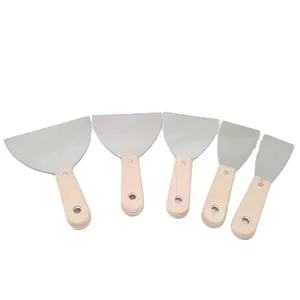 JNCH-0040 Stainless Steel Blade Beech Wooden Handle Putty Knife Paint Scraper